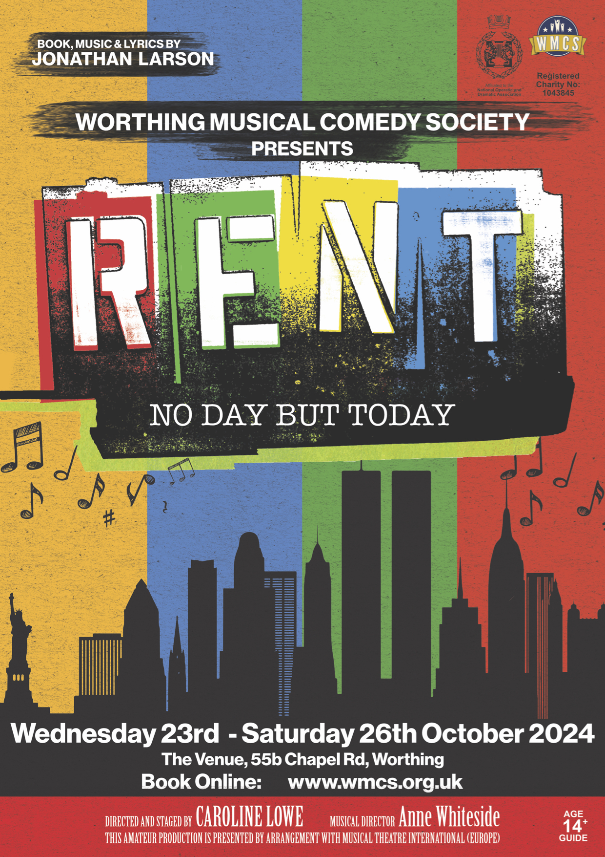 Poster for WMCS' October production of Rent